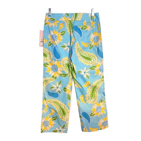 Lilly Pulitzer Vintage Palm Beach Liza Capri Pants Floral Paisley - Picture 3 of 6